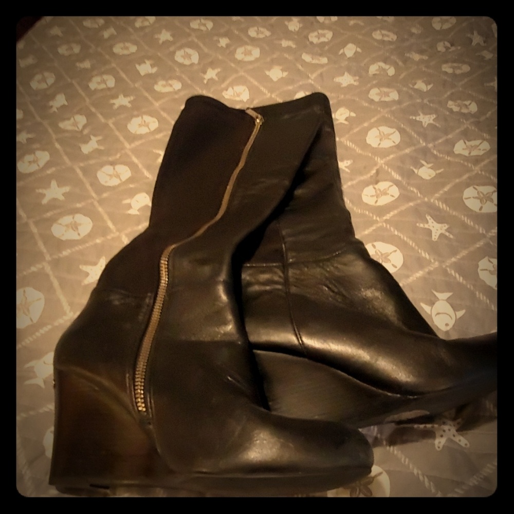 Michael kors knee high wedge boot